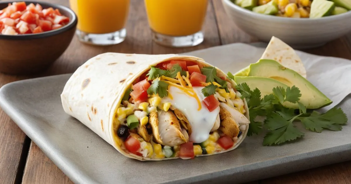 chicken breakfast burrito