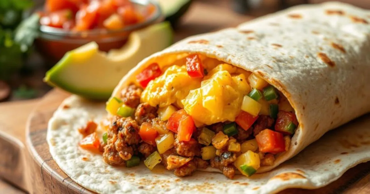 chorizo breakfast burrito