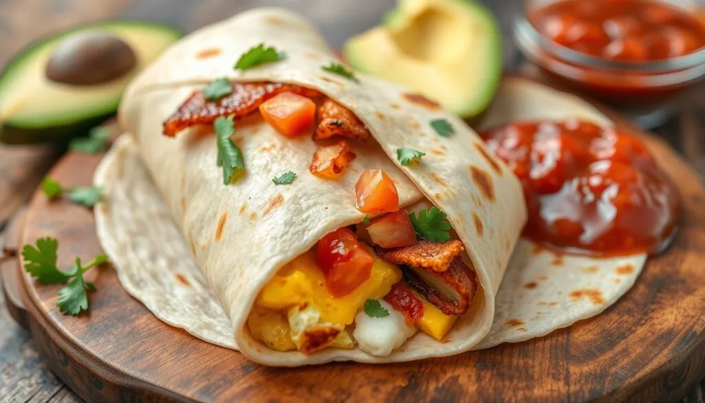 american table breakfast burrito